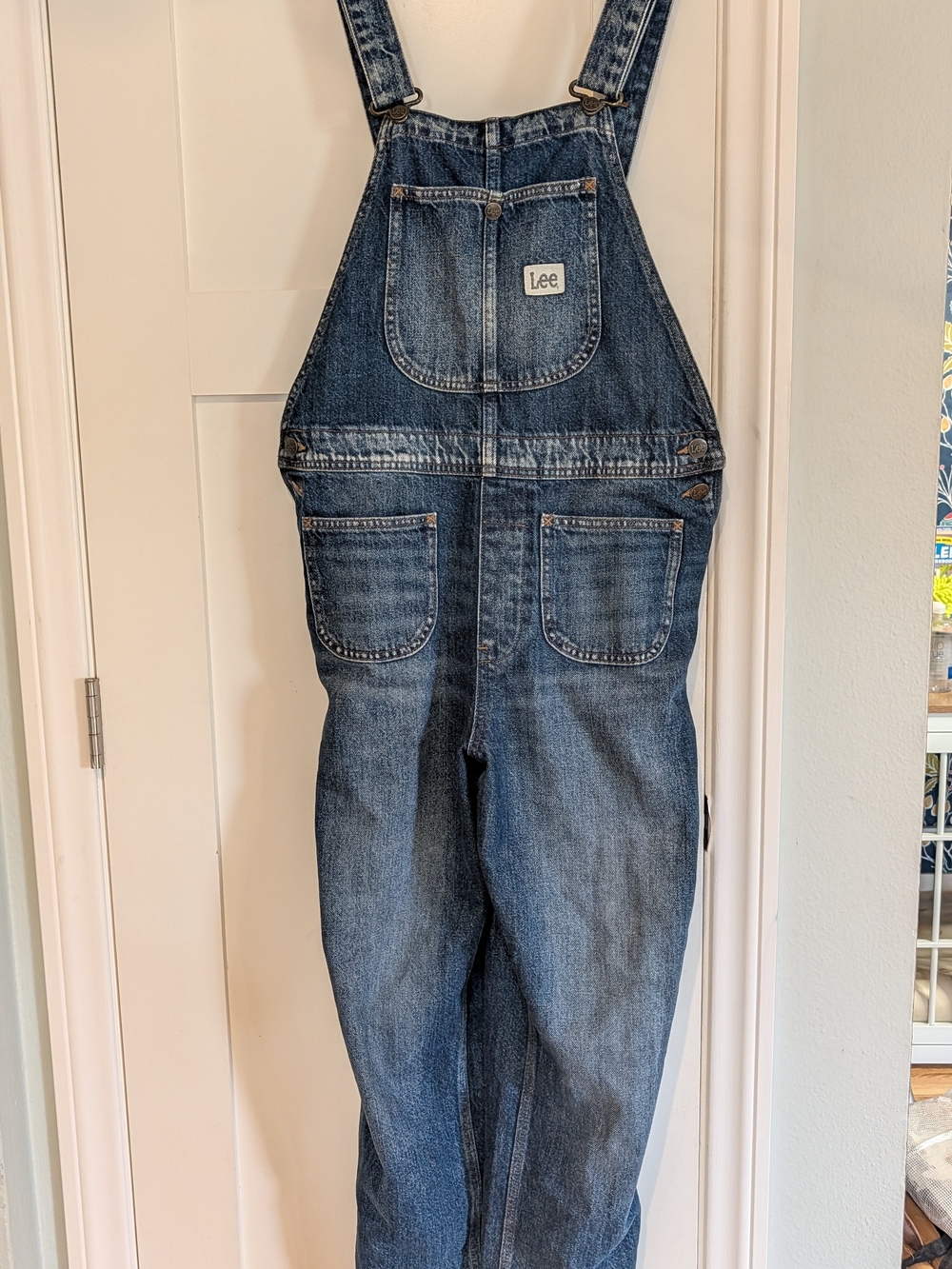 Lee Denim Overalls Blue Medium (8) Like New